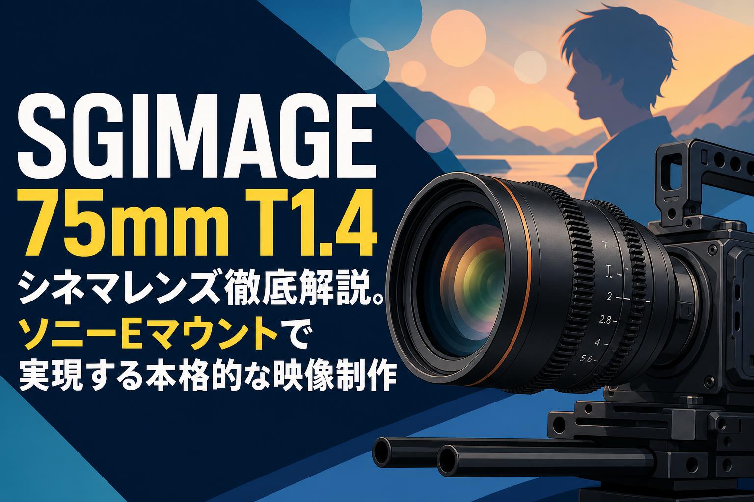 SG-image 75mm T1.4 追風 シネマレンズ ほぼ新品 定価10万 SGIMAGE 75mm T1.4 シネマレンズ徹底解説。ソニーEマウントで実現する