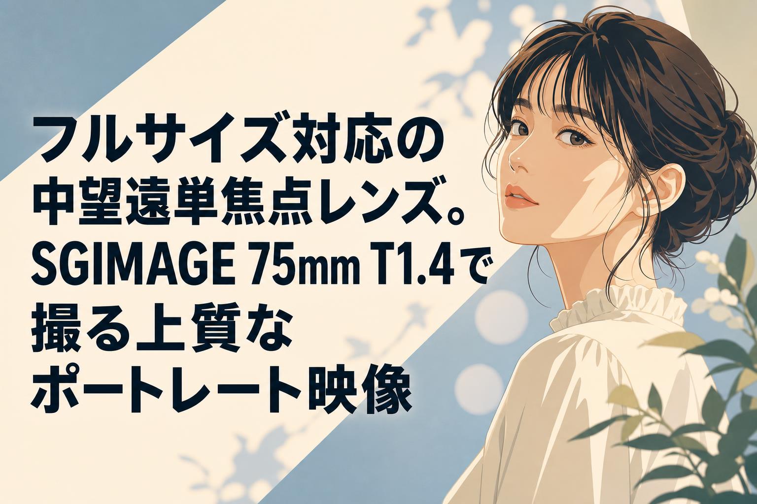 フルサイズ対応の中望遠単焦点レンズ。SGIMAGE 75mm T1.4で撮る上質な