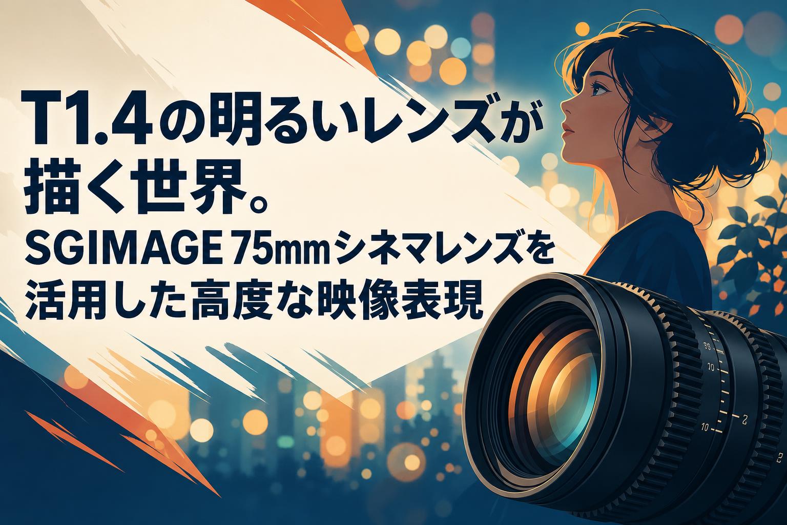 T1.4の明るいレンズが描く世界。SGIMAGE 75mmシネマレンズを活用した