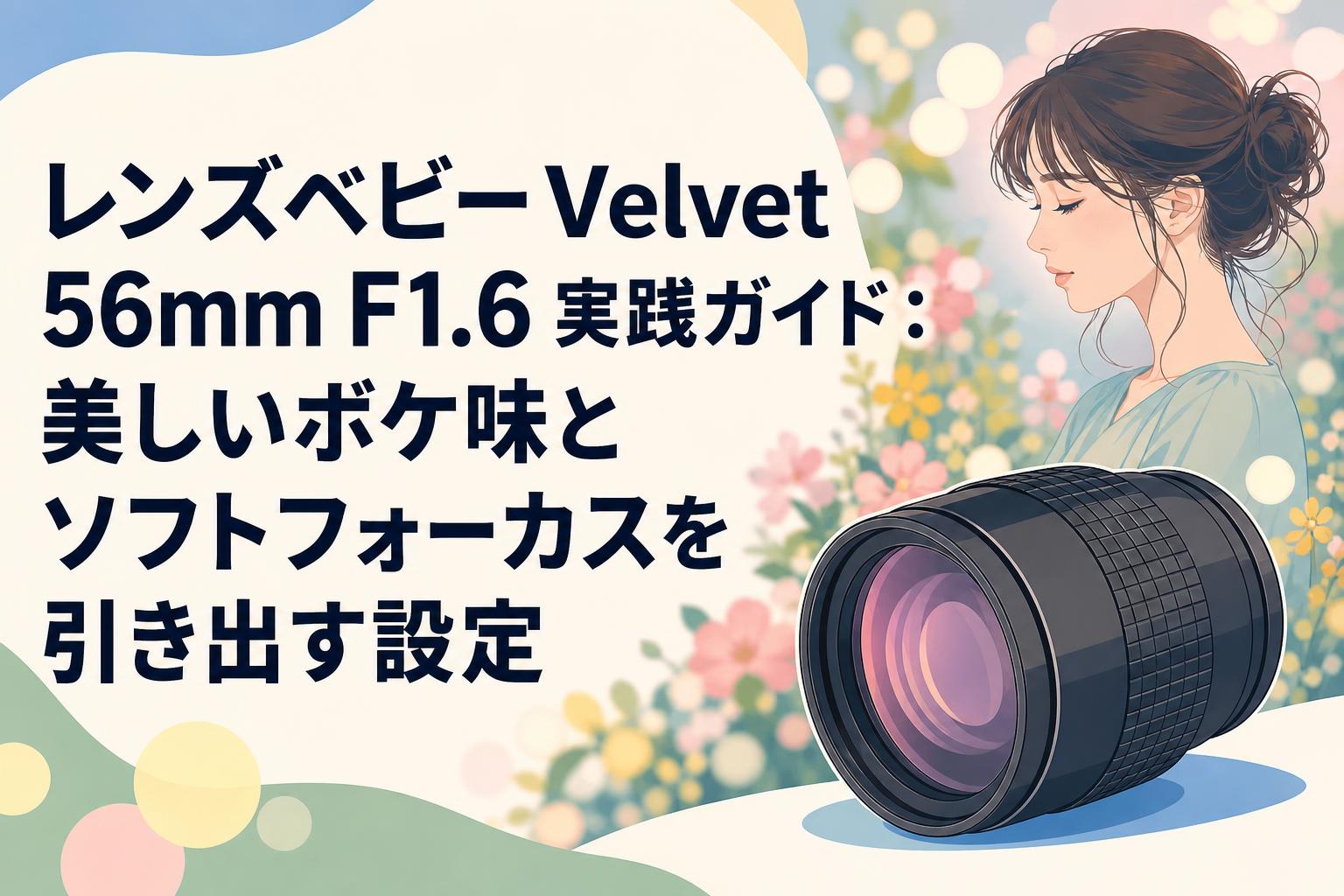 レンズベビー Velvet 56mm F1.6 実践ガイド：美しいボケ味とソフト