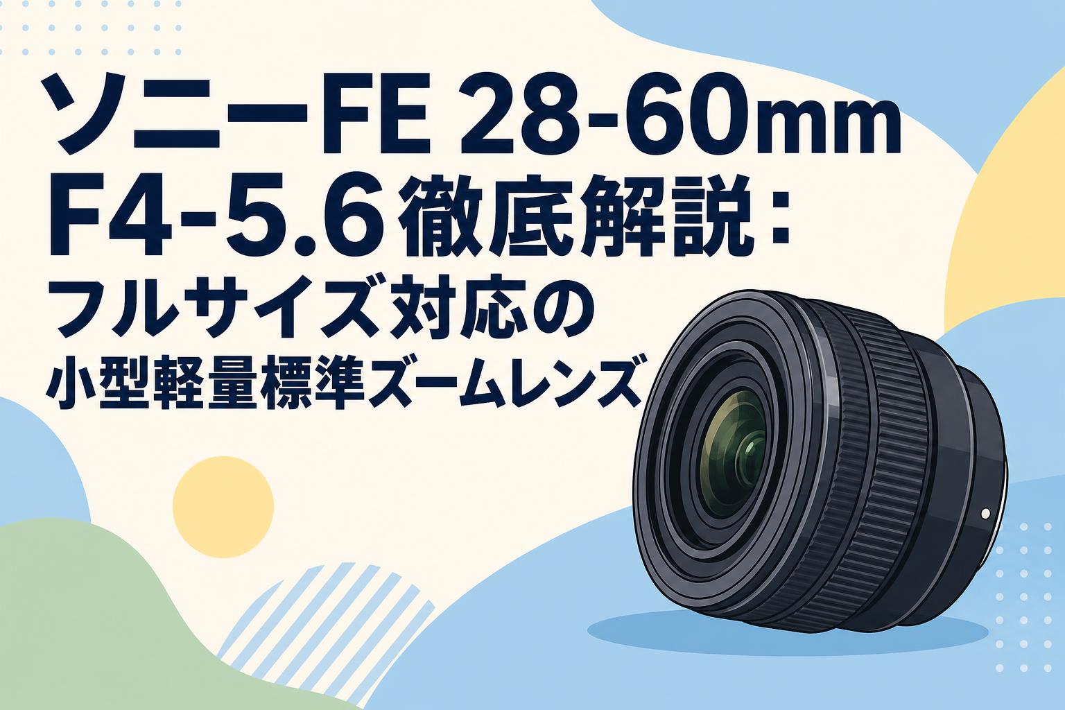 ソニーFE 28-60mm F4-5.6徹底解説：フルサイズ対応の小型軽量標準