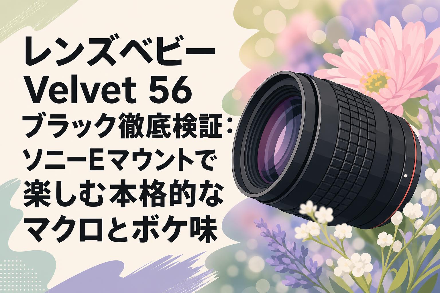 レンズベビー Velvet 56 ブラック徹底検証：ソニーEマウントで楽しむ