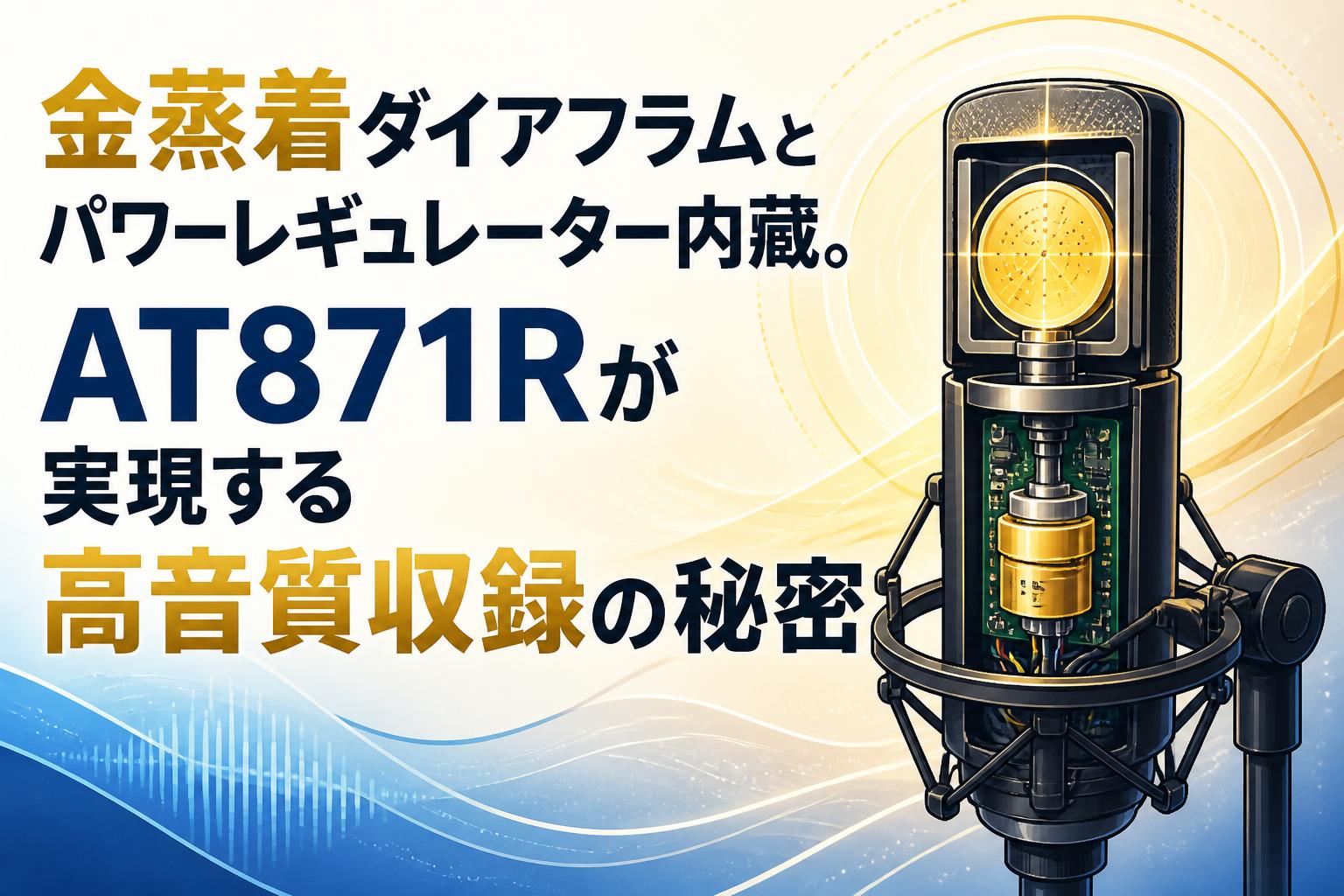 金蒸着ダイアフラムとパワーレギュレーター内蔵。AT871Rが実現する高