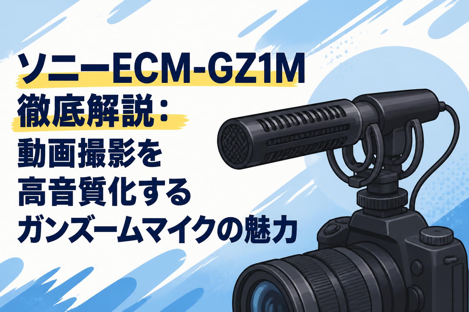 Handycam HDR-CX680ビデオカメラ ECM-GZ1M マイクセット ソニーECM-GZ1M徹底解説：動画撮影を高音質化するガンズームマイクの