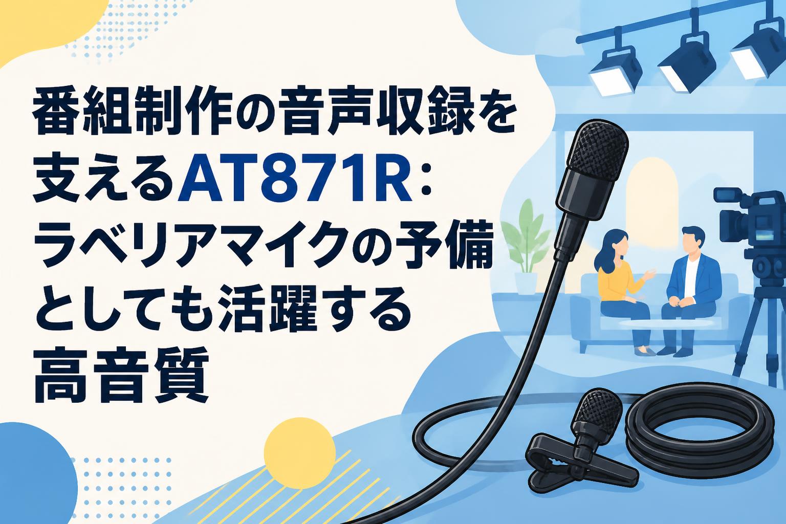 番組制作の音声収録を支えるAT871R：ラベリアマイクの予備としても活躍