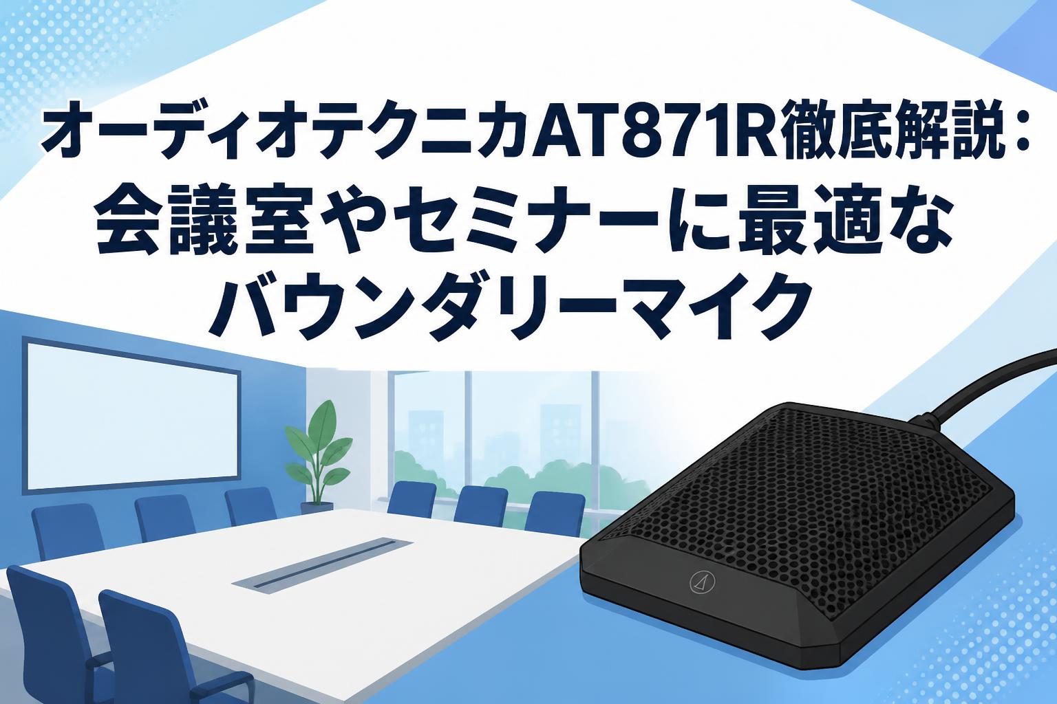 オーディオテクニカAT871R徹底解説：会議室やセミナーに最適なバウン