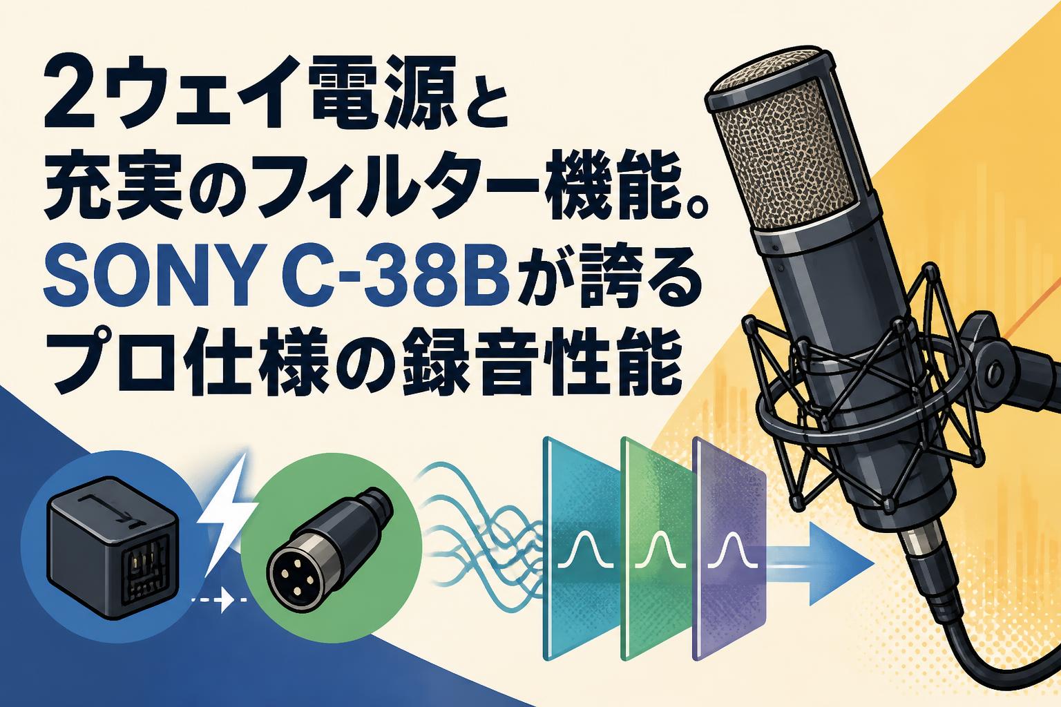 2ウェイ電源と充実のフィルター機能。SONY C-38Bが誇るプロ仕様の録音