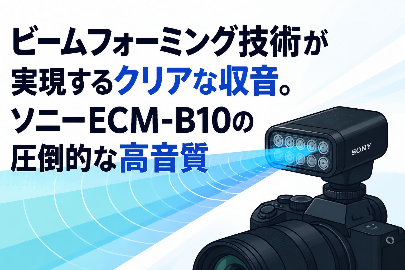 ビームフォーミング技術が実現するクリアな収音。ソニーECM-B10の圧倒