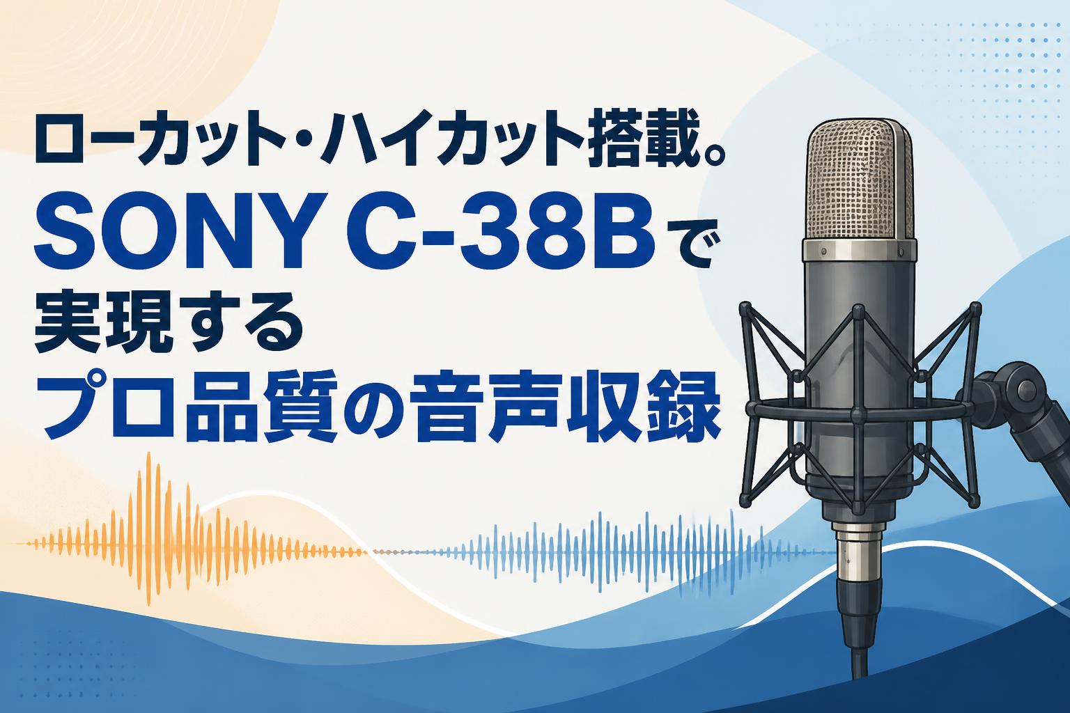 ローカット・ハイカット搭載。SONY C-38Bで実現するプロ品質の音声収録