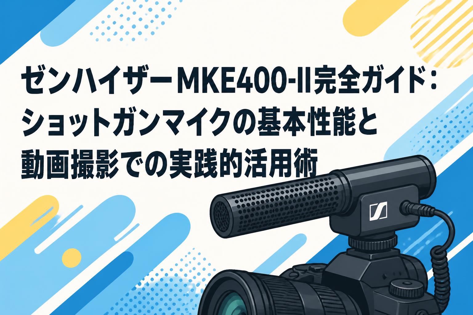ゼンハイザー MKE400-II完全ガイド：ショットガンマイクの基本性能と