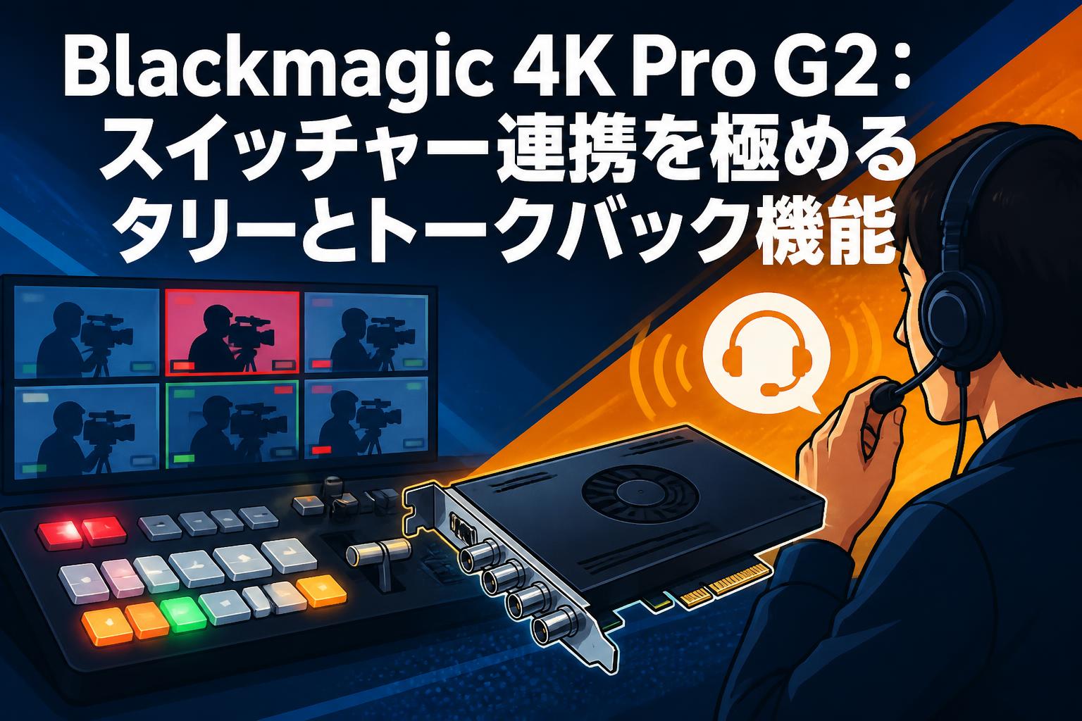 4/19までBlackmagic 4K 2台プロセット（レンズ2台・SSD2枚) Blackmagic 4K Pro G2：スイッチャー連携を極めるタリーとトークバック