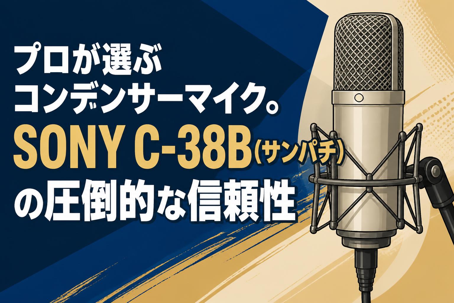 プロが選ぶコンデンサーマイク。SONY C-38B（サンパチ）の圧倒的な信頼