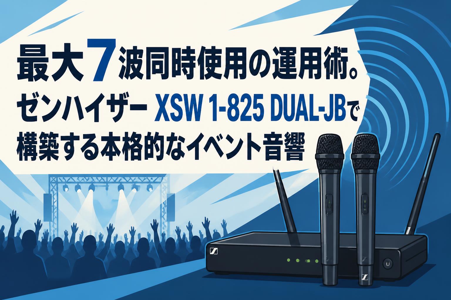 最大7波同時使用の運用術。ゼンハイザー XSW 1-825 DUAL-JBで構築する