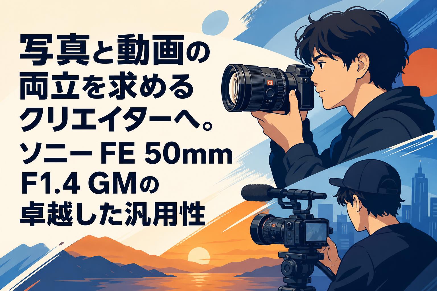 写真と動画の両立を求めるクリエイターへ。ソニー FE 50mm F1.4 GMの