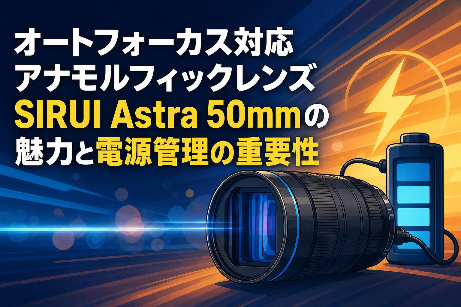 オートフォーカス対応アナモルフィックレンズSIRUI Astra 50mmの魅力と