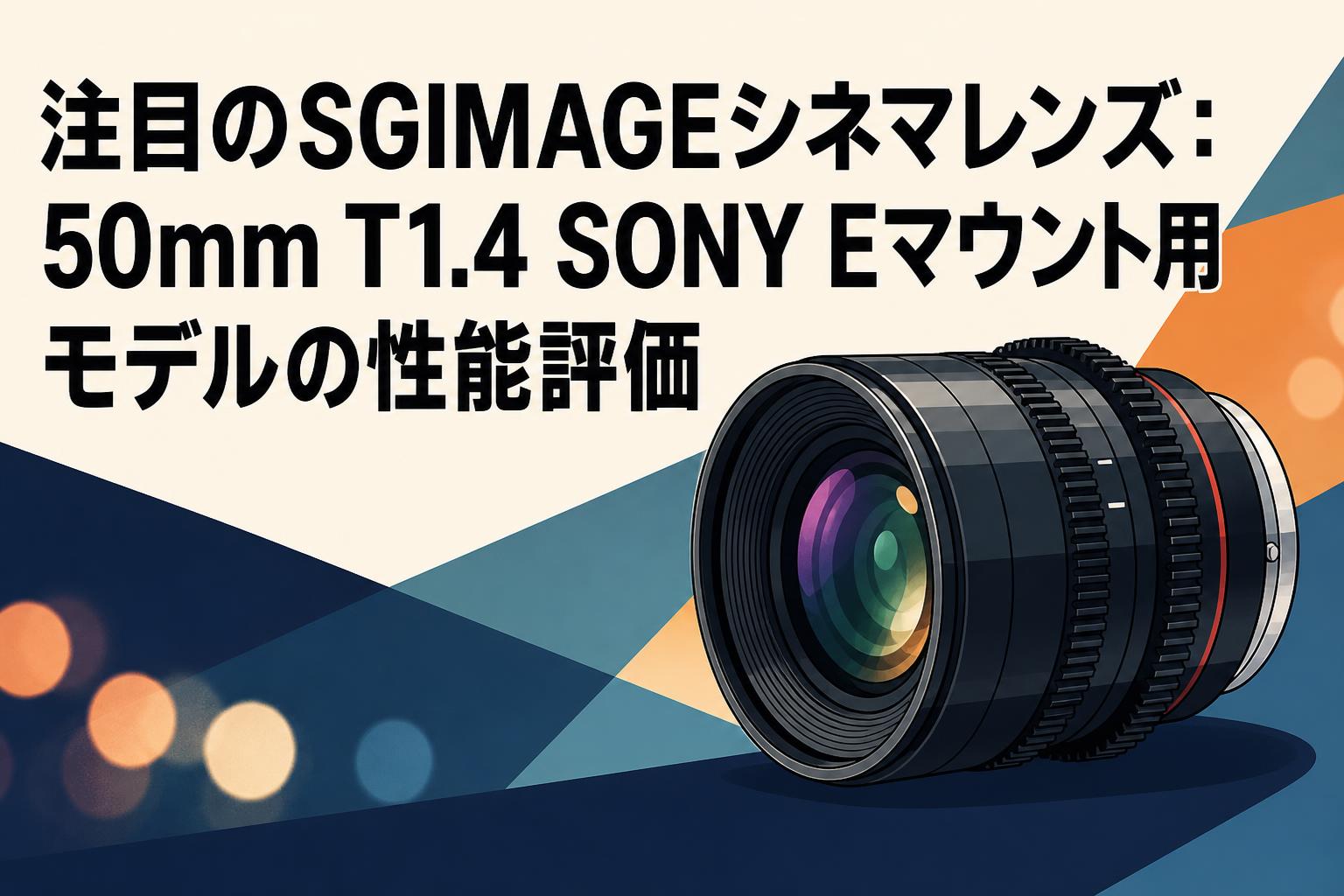 SG-image 75mm T1.4 追風 シネマレンズ ほぼ新品 定価10万 注目のSGIMAGEシネマレンズ：50mm T1.4 SONY Eマウント用モデルの性能