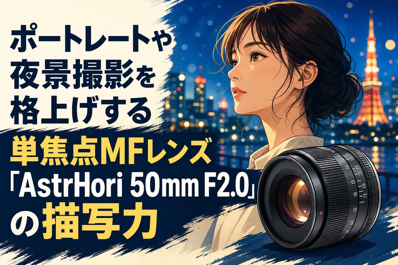 ポートレートや夜景撮影を格上げする単焦点MFレンズ「AstrHori 50mm F2