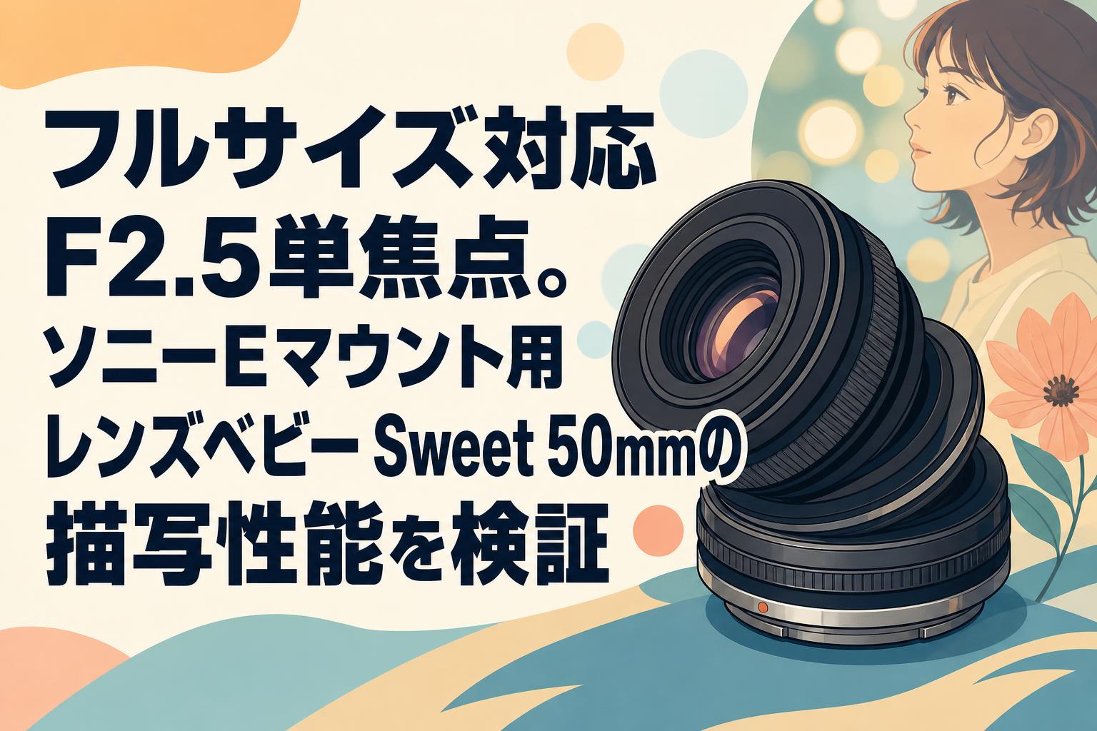 フルサイズ対応F2.5単焦点。ソニーEマウント用レンズベビー Sweet 50mm