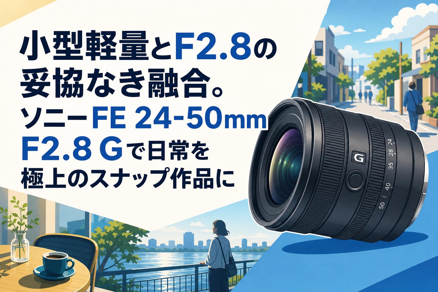 小型軽量とF2.8の妥協なき融合。ソニーFE 24-50mm F2.8 Gで日常を極上