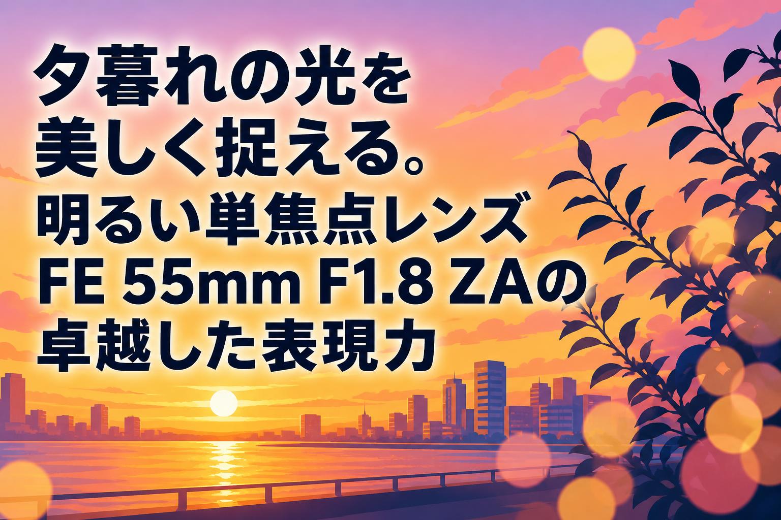 夕暮れの光を美しく捉える。明るい単焦点レンズFE 55mm F1.8 ZAの卓越