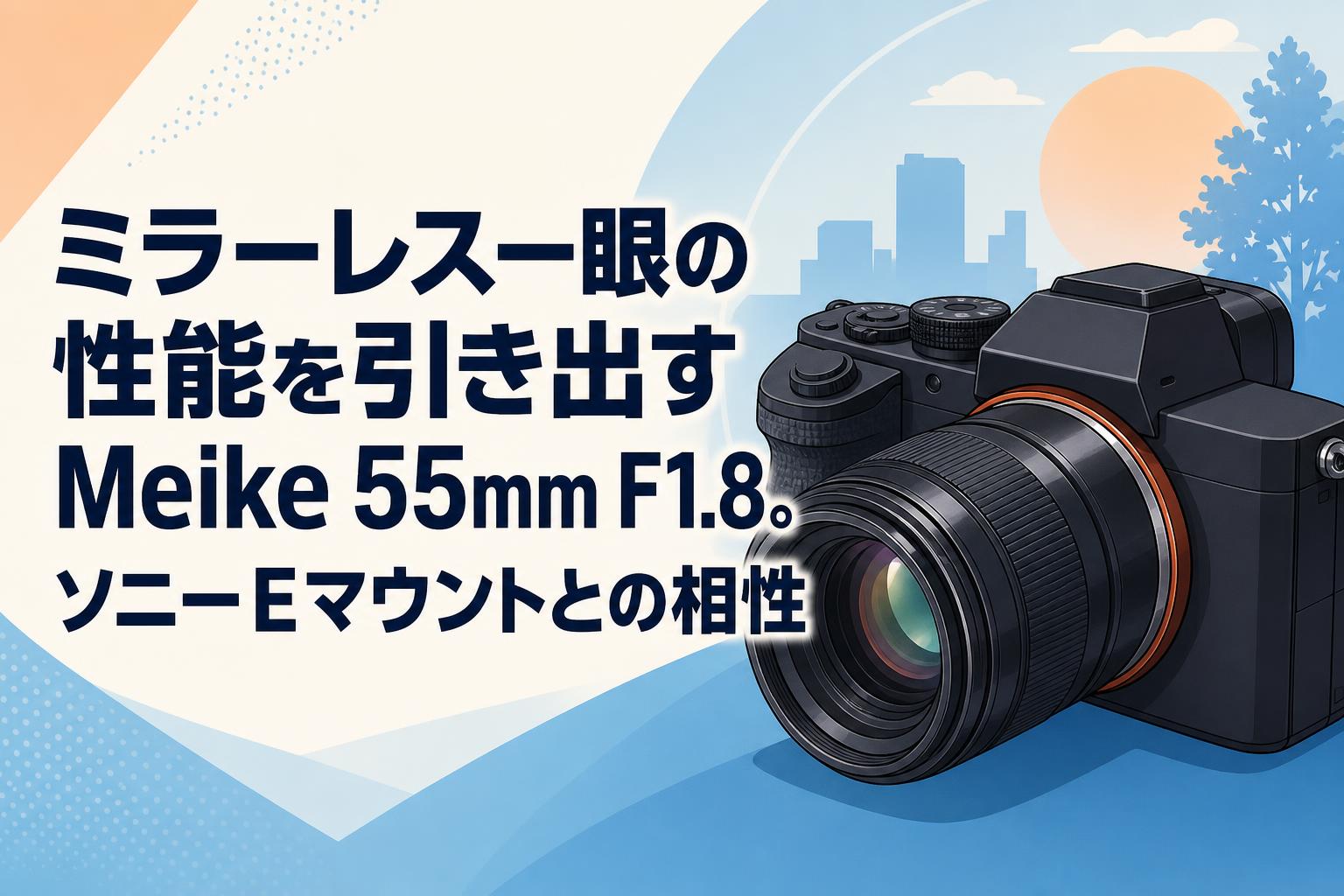 ミラーレス一眼の性能を引き出すMeike 55mm F1.8。ソニーEマウントとの
