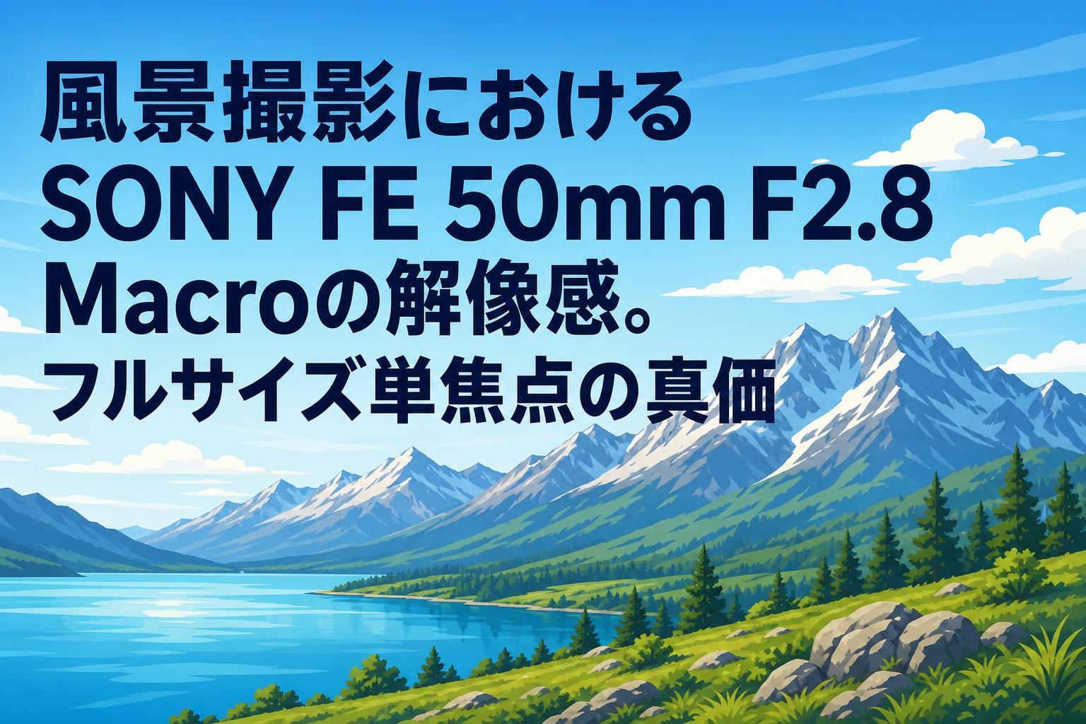 風景撮影におけるSONY FE 50mm F2.8 Macroの解像感。フルサイズ単焦点