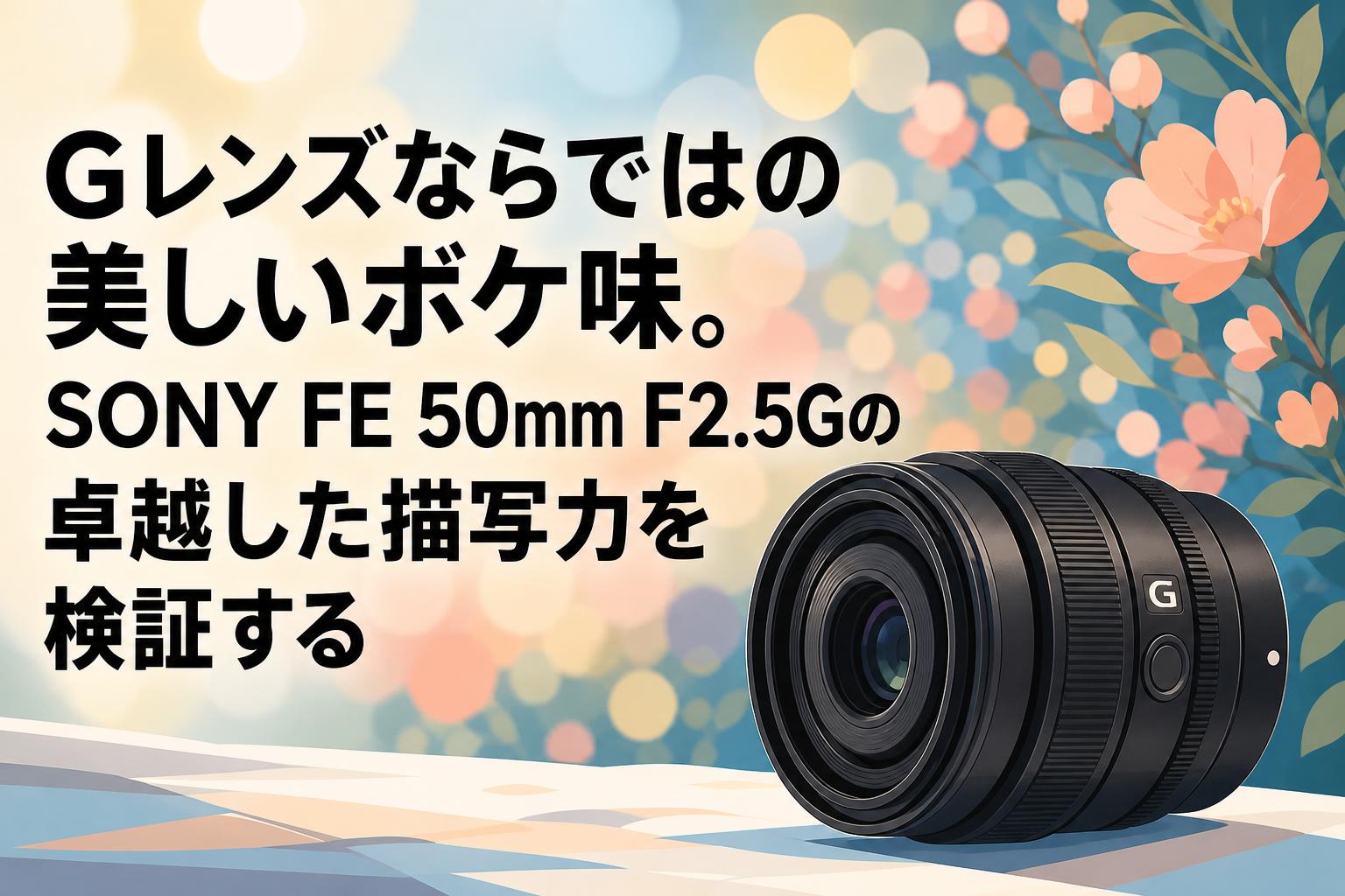 レンズ(単焦点) SONY FE 50mm F2.5 G Gレンズならではの美しいボケ味。SONY FE 50mm F2.5Gの卓越した描写力