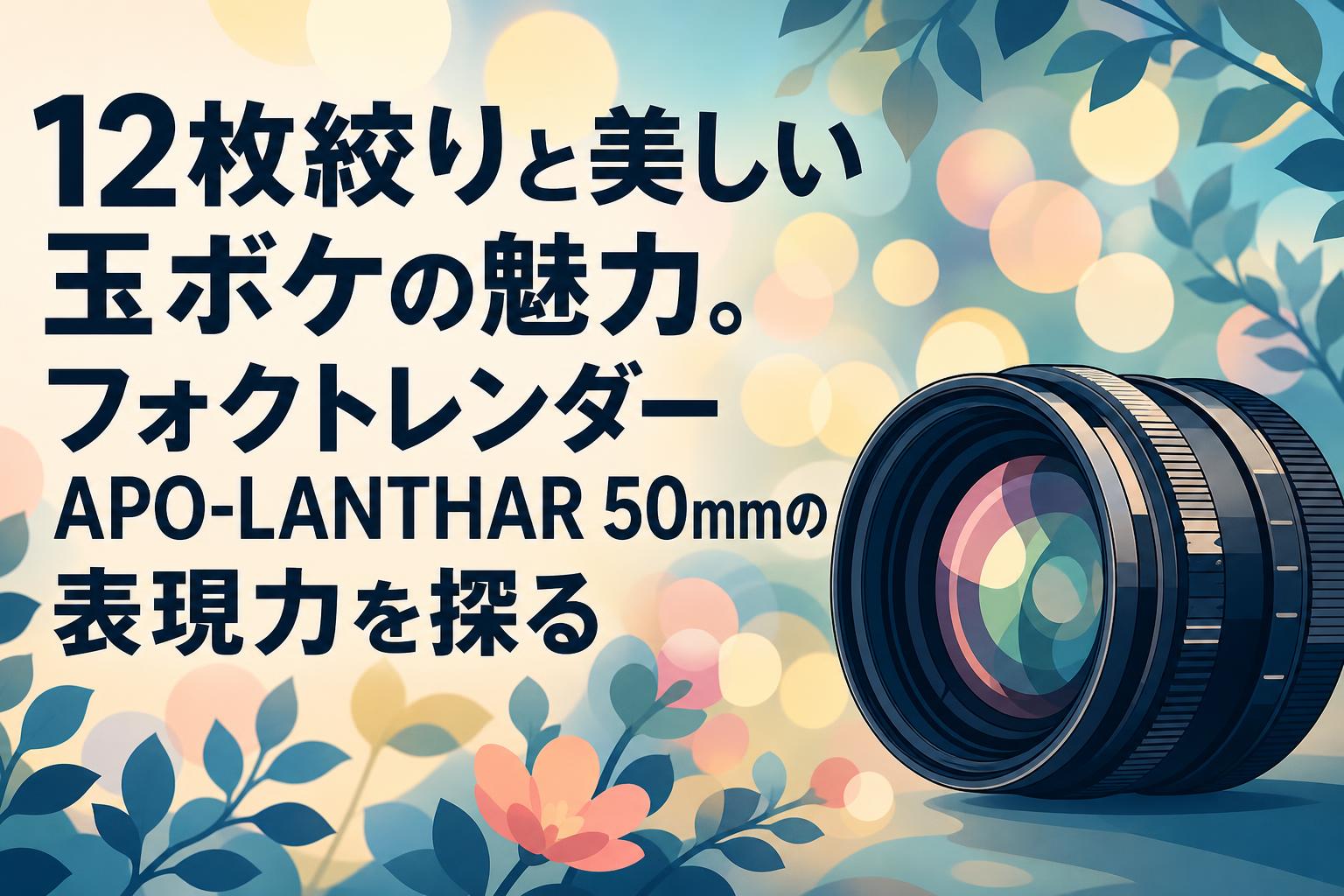 12枚絞りと美しい玉ボケの魅力。フォクトレンダー APO-LANTHAR 50mmの