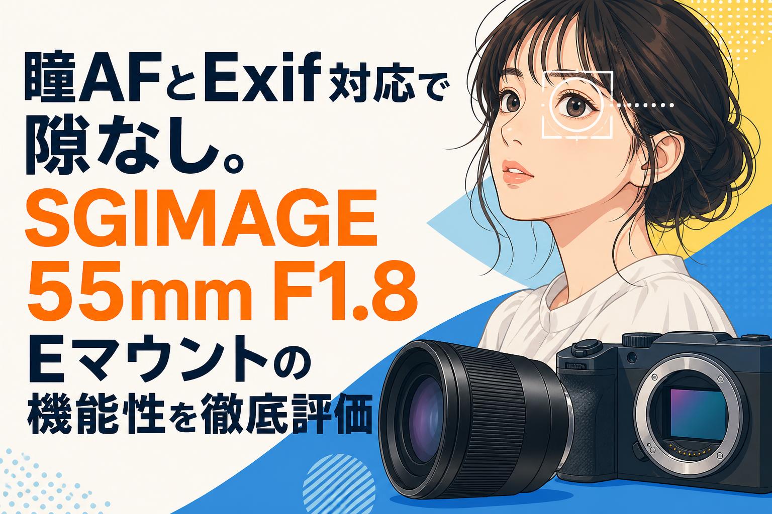 瞳AFとExif対応で隙なし。SGIMAGE 55mm F1.8 Eマウントの機能性を徹底評価 | PANDA TIMES（パンダタイムス）