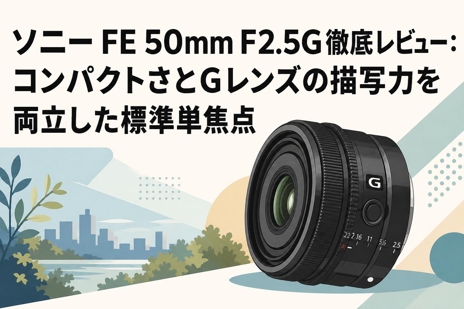 ソニー FE 50mm F2.5G徹底レビュー：コンパクトさとGレンズの描写力を