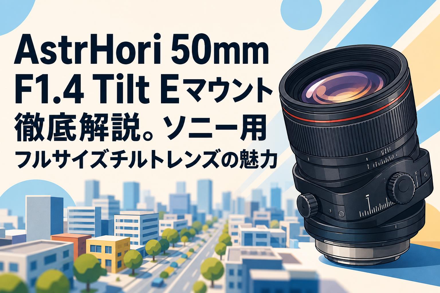 AstrHori 50mm F1.4 Tilt Eマウント徹底解説。ソニー用フルサイズ