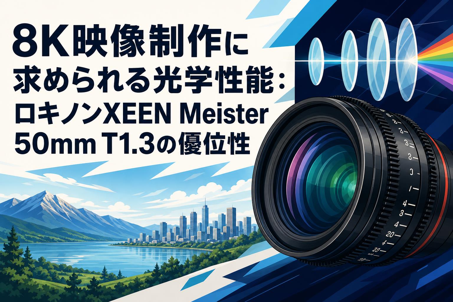 8K映像制作に求められる光学性能：ロキノンXEEN Meister 50mm T1.3の