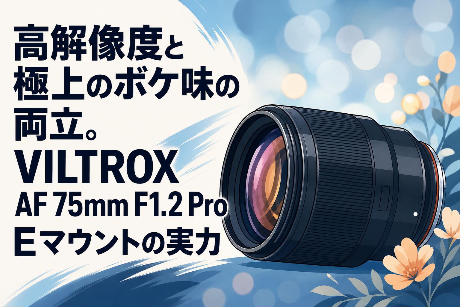 高解像度と極上のボケ味の両立。VILTROX AF 75mm F1.2 Pro Eマウントの