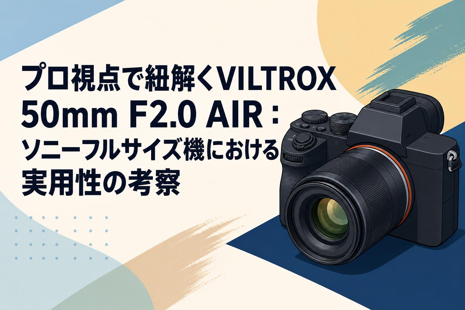 プロ視点で紐解くVILTROX 50mm F2.0 AIR：ソニーフルサイズ機における