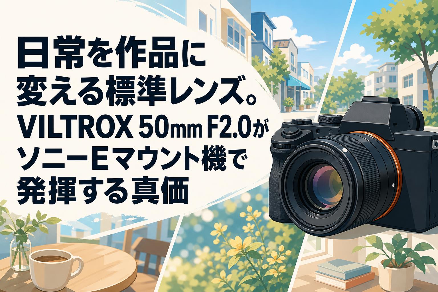 日常を作品に変える標準レンズ。VILTROX 50mm F2.0がソニーEマウント機