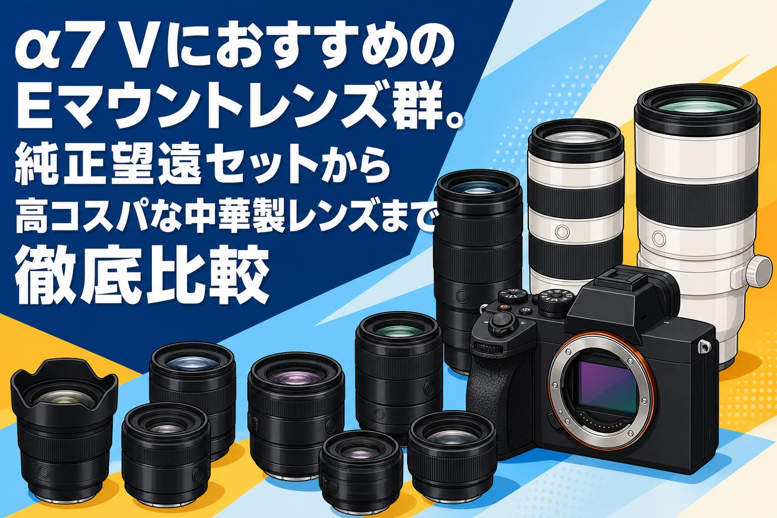 α7 VにおすすめのEマウントレンズ群。純正望遠セットから高コスパな