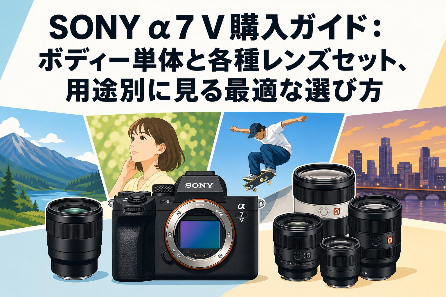 SONY α7 V購入ガイド：ボディー単体と各種レンズセット、用途別に見る
