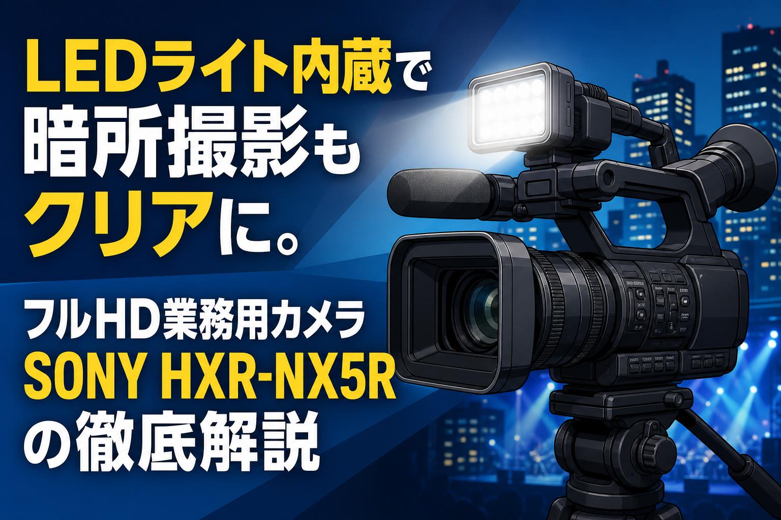LEDライト内蔵で暗所撮影もクリアに。フルHD業務用カメラSONY HXR-NX5R