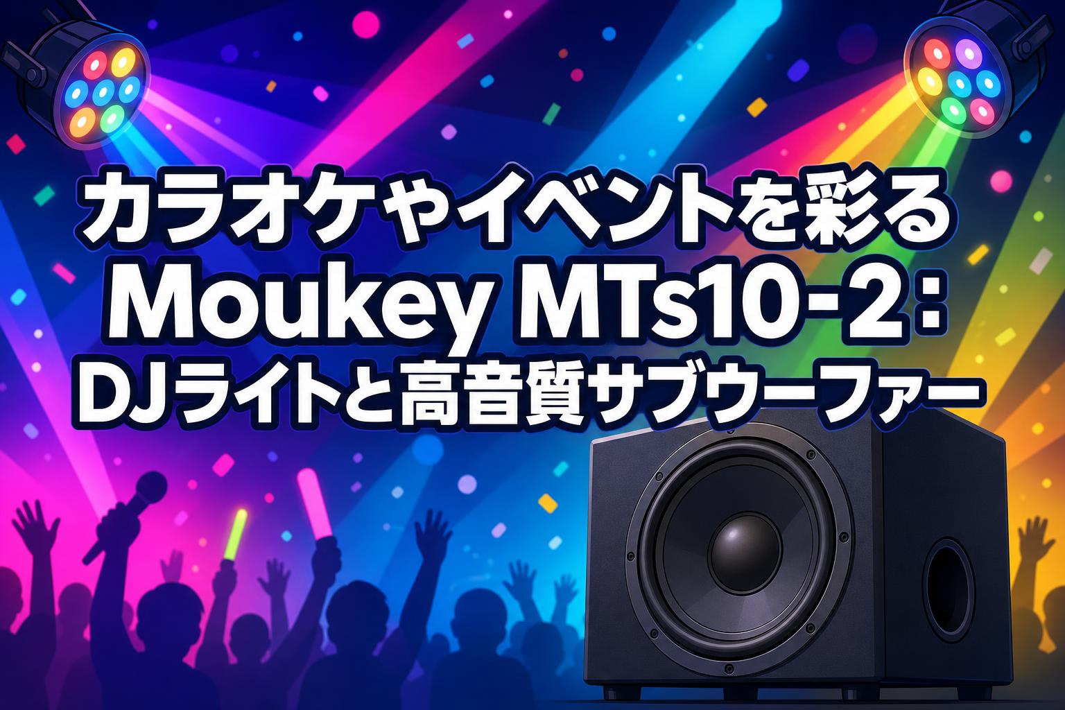 カラオケやイベントを彩るMoukey MTs10-2：DJライトと高音質サブ
