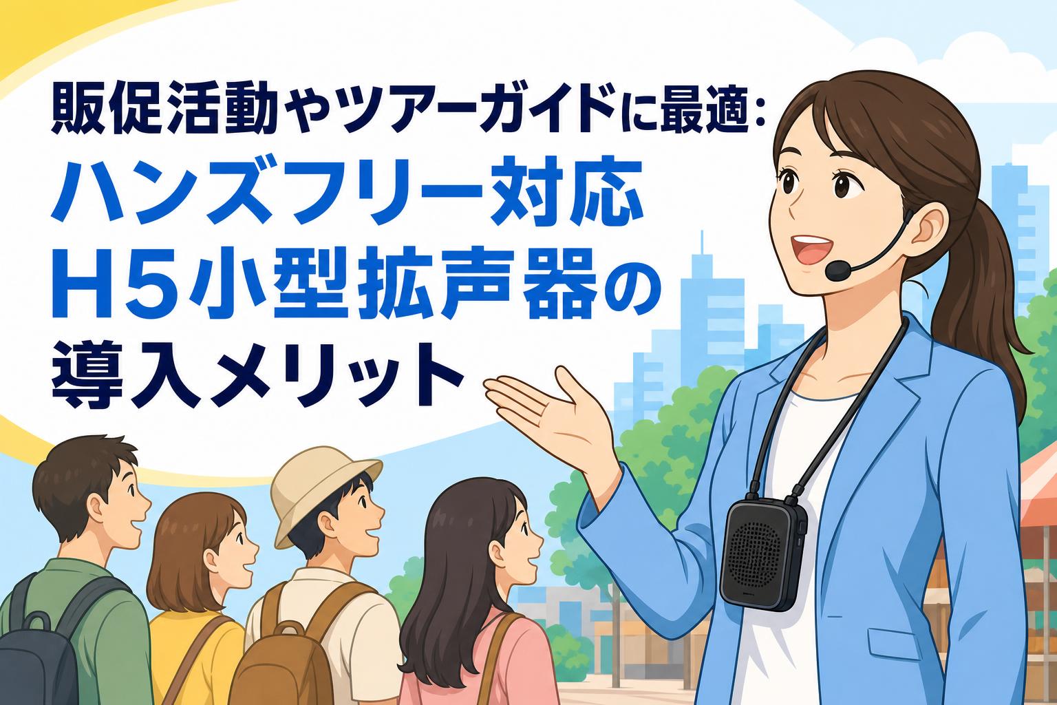 販促活動やツアーガイドに最適：ハンズフリー対応H5小型拡声器の導入