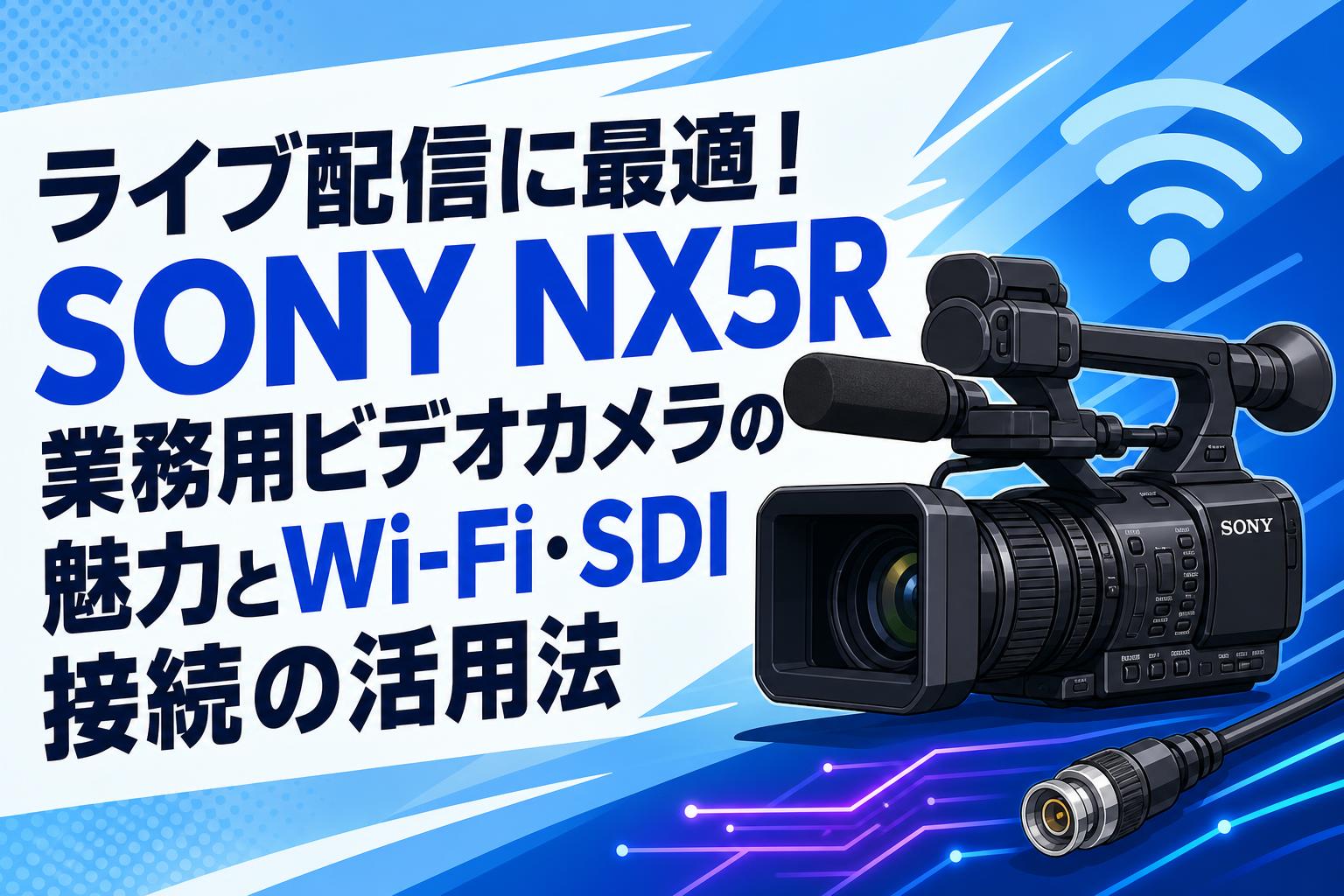 ライブ配信に最適！SONY NX5R業務用ビデオカメラの魅力とWi-Fi・SDI