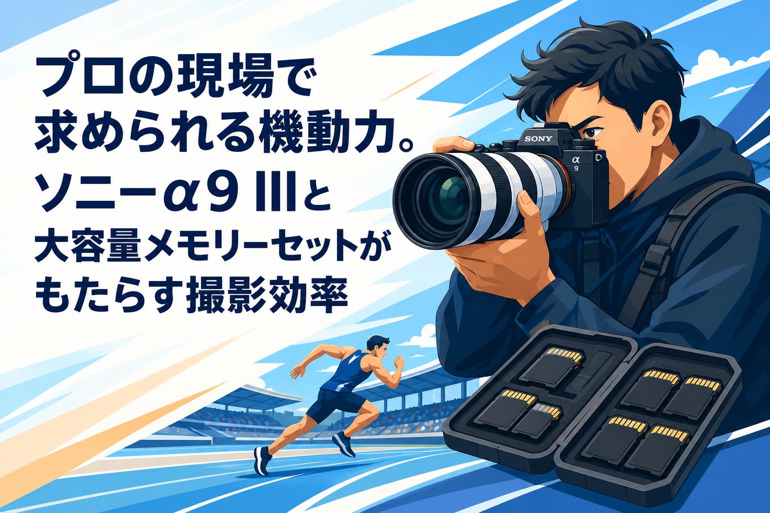 プロの現場で求められる機動力。ソニーα9 IIIと大容量メモリーセットが