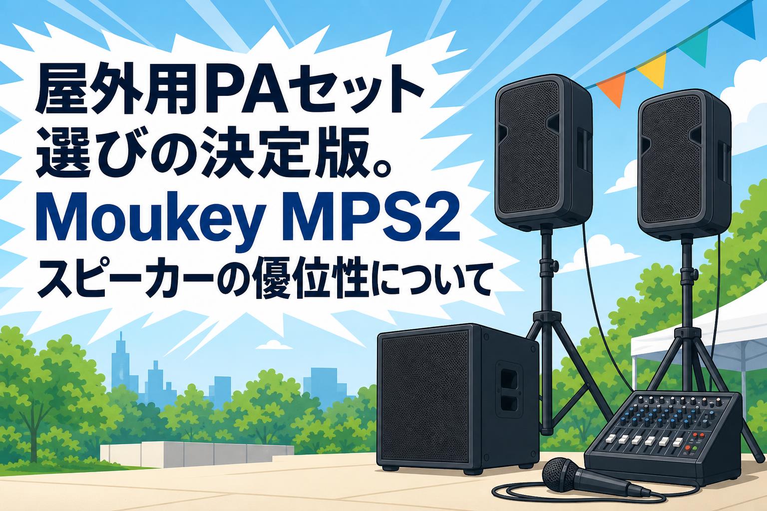 屋外用PAセット選びの決定版。Moukey MPS2スピーカーの優位性について