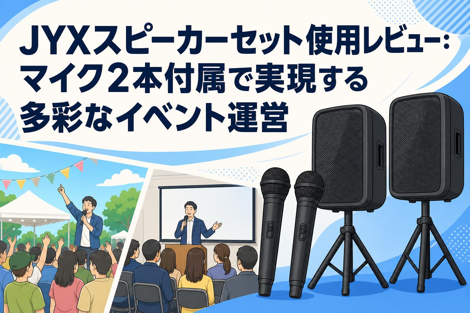 JYXスピーカーセット使用レビュー：マイク2本付属で実現する多彩な