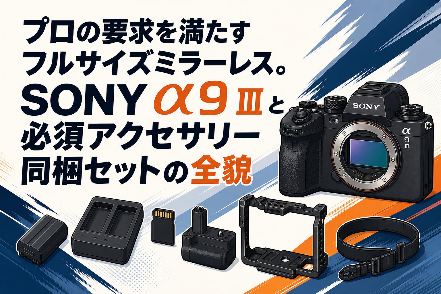 プロの要求を満たすフルサイズミラーレス。SONY α9 Ⅲと必須