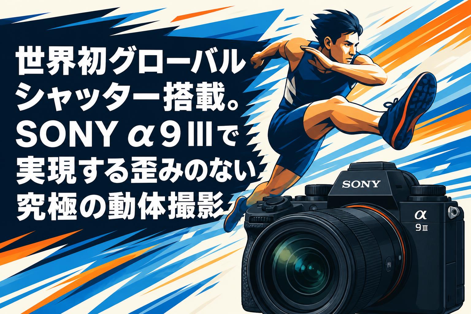 世界初グローバルシャッター搭載。SONY α9 IIIで実現する歪みのない
