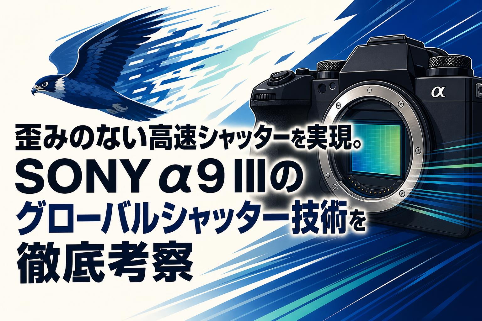 歪みのない高速シャッターを実現。SONY α9 IIIのグローバルシャッター