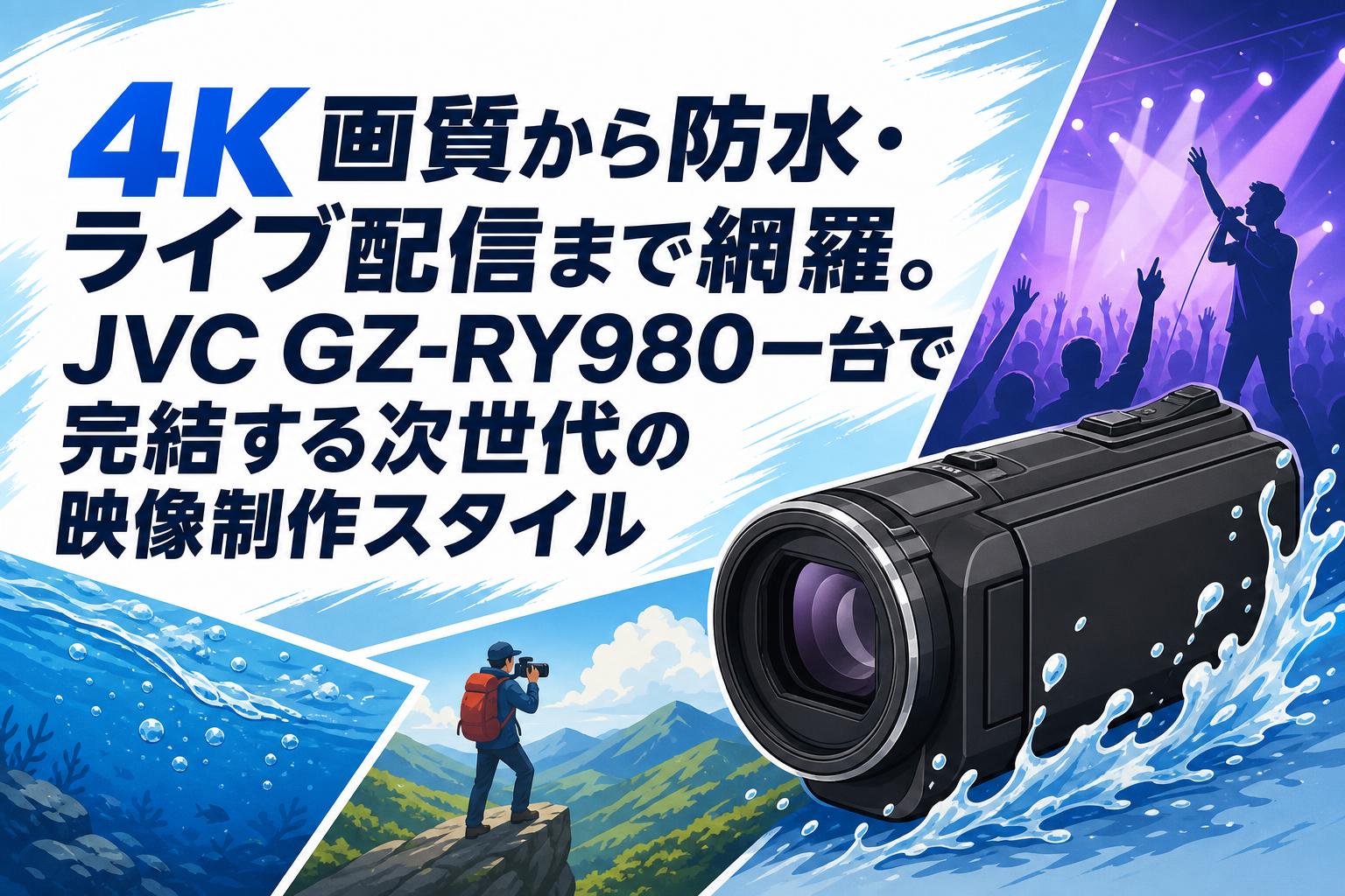 バイオレイヤーp 動作確認済み 4K画質から防水・ライブ配信まで網羅。JVC GZ-RY980一台で完結する次