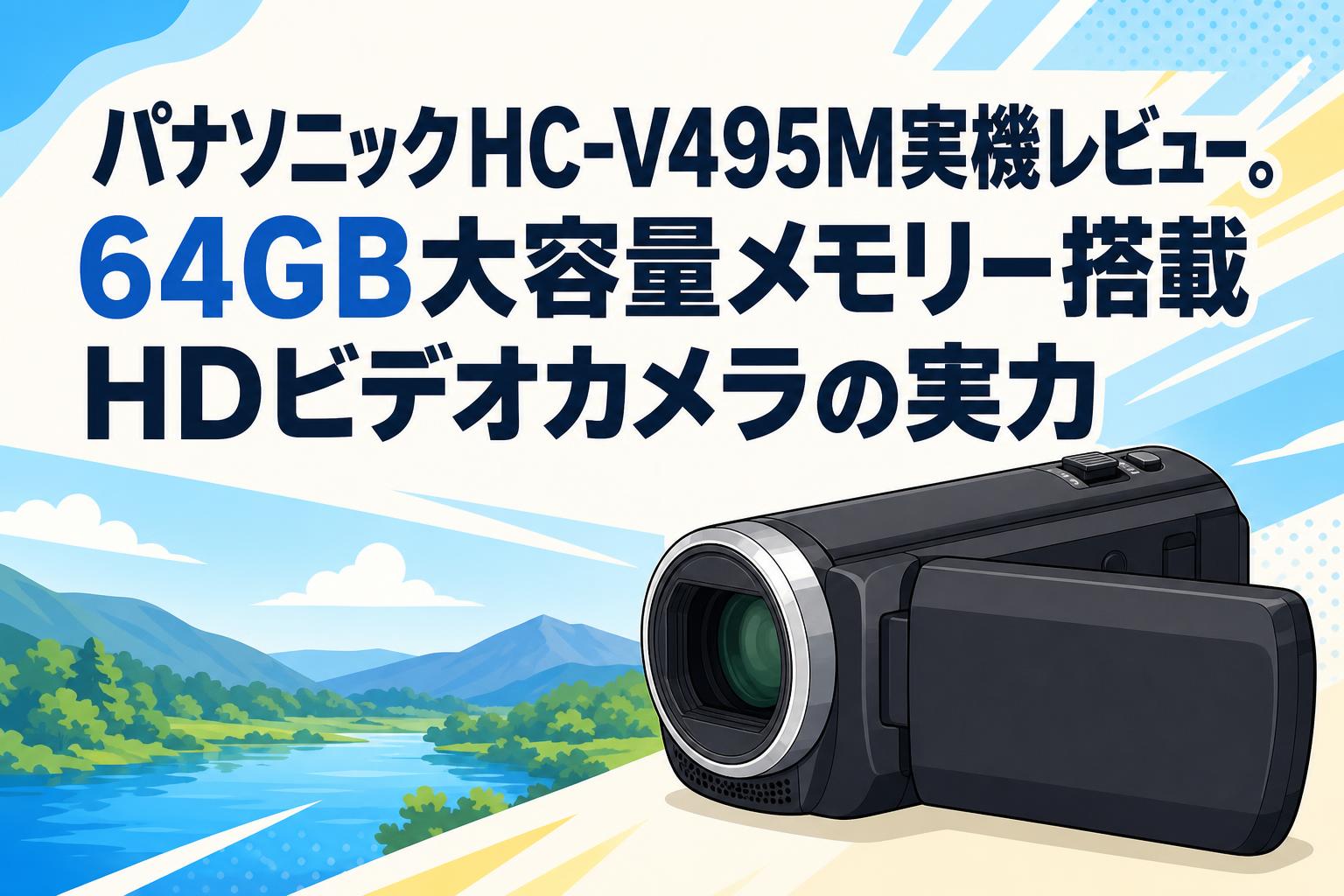 パナソニックHC-V495M実機レビュー。64GB大容量メモリー搭載HDビデオ