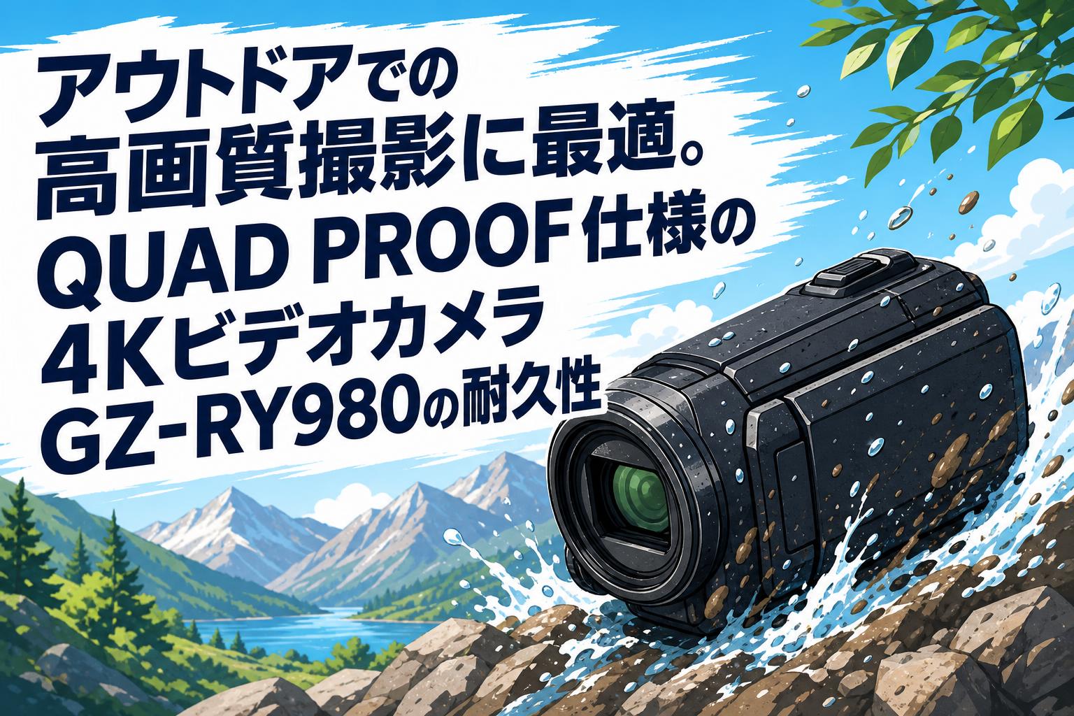 アウトドアでの高画質撮影に最適。QUAD PROOF仕様の4KビデオカメラGZ
